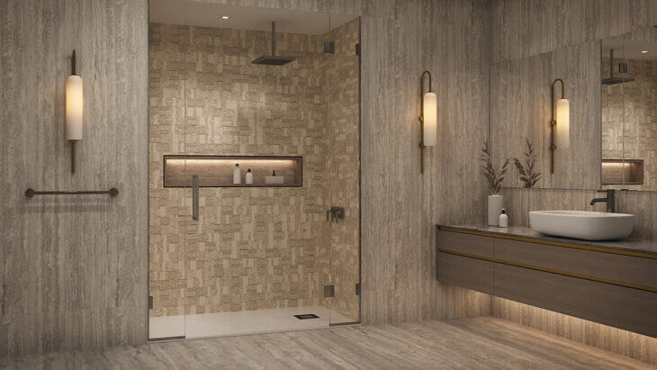 Americh ROC Solid Surface Shower Base Rectangular