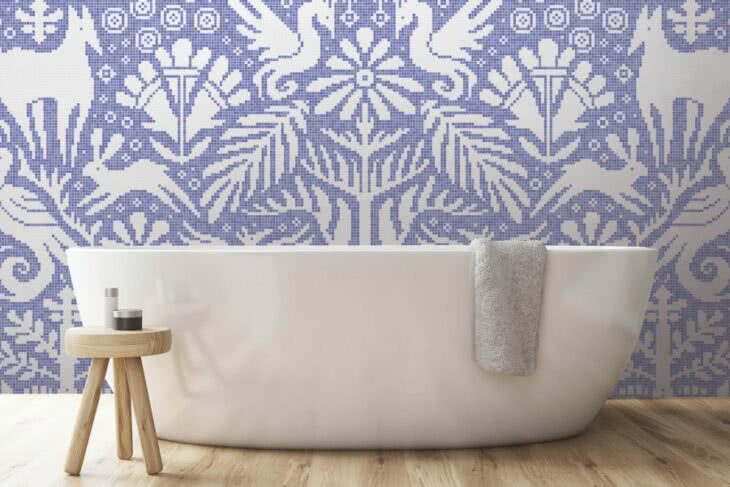 Arttaic GLYPH Collection in Lore Periwinkle mosaic.