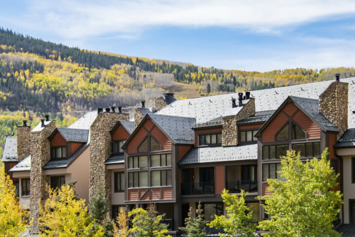 Synthetic Slate Roof Used on Beaver Creek Town Homes