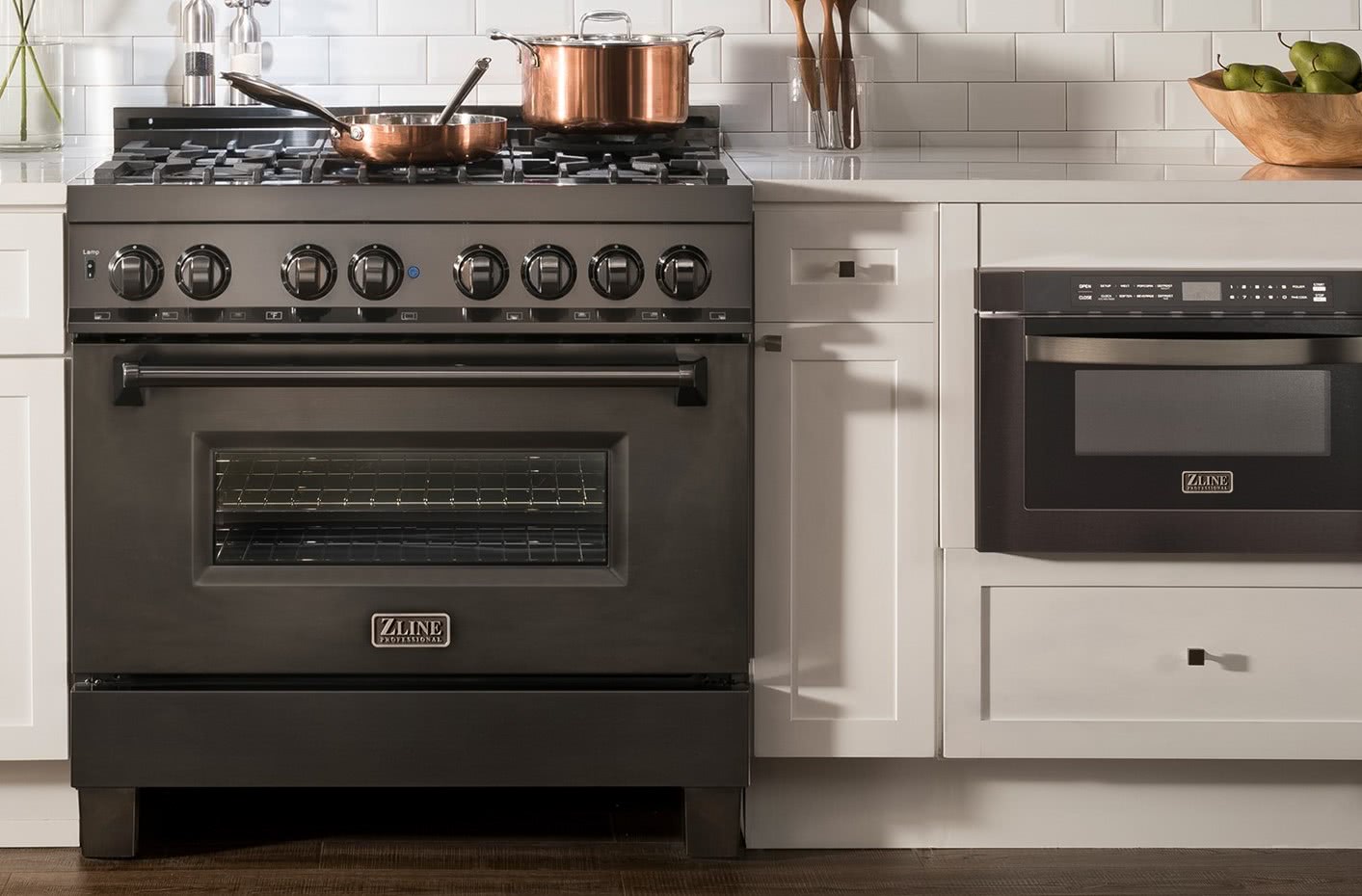 Zline black stainless steel cheap range